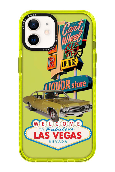 shoptocase Iphone 11 Uyumlu Sarı Impact Las Vegas Tasarımlı Telefon Kılıfı