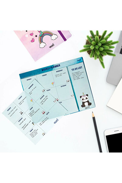 Şeker Ofisi Desktop Weekly Planner Notebook Panda