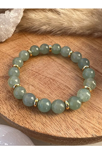 NBS Beautiful Naturel Stones سوار أفينتورين (حجر الحظ) من الحجر الطبيعي الأني...