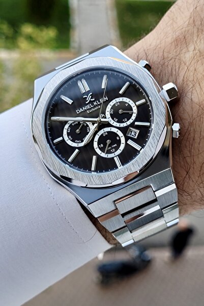 Daniel Klein Kadranı Siyah Kordonu Gümüş Renk İç Göstergeleri Aktif Klipsli E...