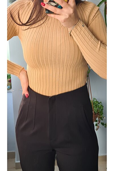 Ece Kahraman Beli Pensli Cepli Pantolon