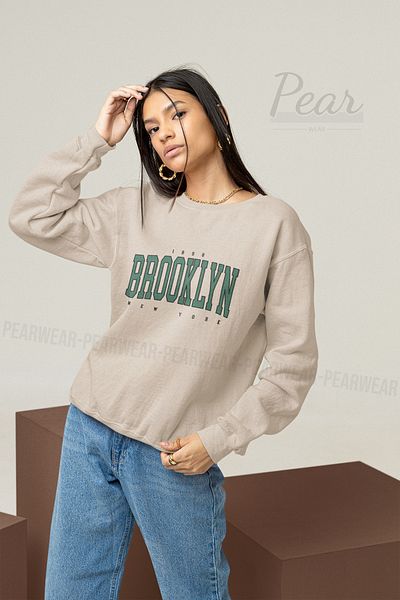 Pear Wear Γυναικείο φούτερ με 3 νήματα με στάμπα Brooklyn