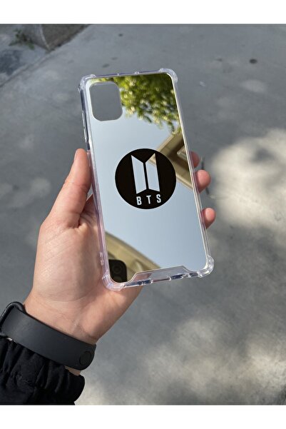 PERAX Note 10 Lite Uyumlu GÜMÜŞ Aynalı Darbe Korumalı BTS Tasarımlı Silikon Kılıf