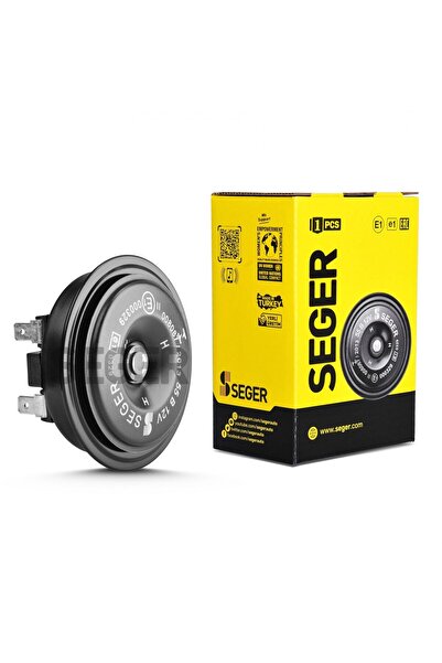Seger Motosiklet Kornası Mega Kalın Ses Tekli Çift Fişli 12V 350Hz 105-118dB