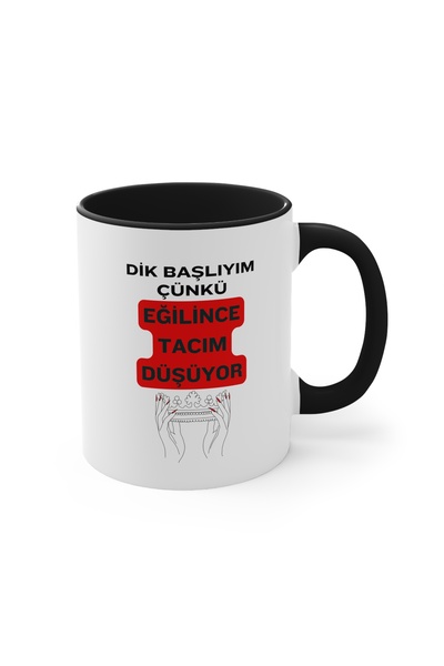 MRN Tasarım أنا أركع لأنني أركع، كوب ملون مطبوع عليه نص مطبوع، كوب مطبوع عليه...