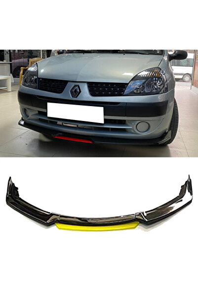 MKG Otomotiv Renault Clio Symbol Sarı Renkli Şeritli Dilli Ön Lip 4 Prç Parla...