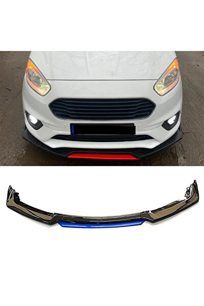 MKG Otomotiv Ford Tourneo Courier Mavi Renkli Şeritli Dilli Ön Lip 4 Prç Parl...