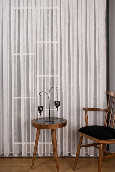 VANESSA PERDE Slub Linen Tulle Living Room And Bedroom Tulle Curtain Modern Does Not Want Ironing 1/2.5 Pleated Skirt Leaded 2024
