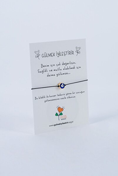 Evil Eye Bead Black String Bracelet