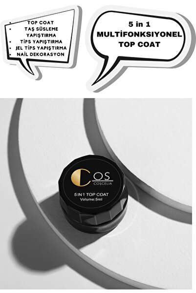 Coscelia 5ml TopCoat fonksiyonel tırnak UV jel tırnak Yapıştırma Jeli yapışka...