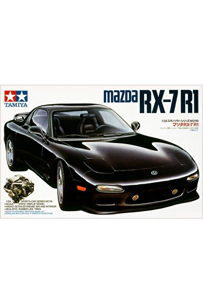 TAMIYA 1/24 Mazda RX-7 R1 Plastik Araba Maket Kiti, Demonte Hobi Seti