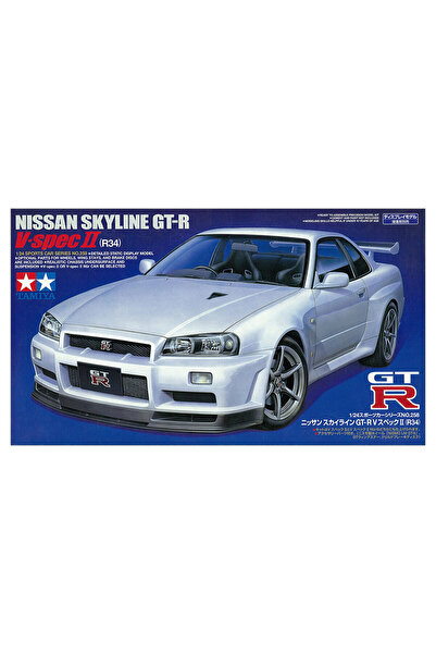 TAMIYA 1/24 Nissan Skyline GT-R V Spec II (R34) Plastik Araba Maket Kiti, Demonte Hobi Seti