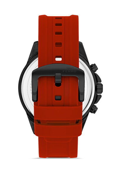FERRO Claret Red Silicone Cord Men's Wristwatch FM31359D-ZK