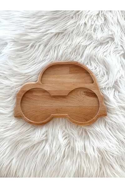 MSAY WOODEN TROLLEY CHILDREN'S SERVING PLATE
