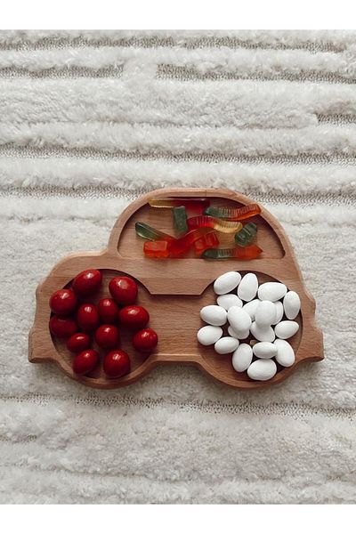 MSAY WOODEN TROLLEY CHILDREN'S SERVING PLATE