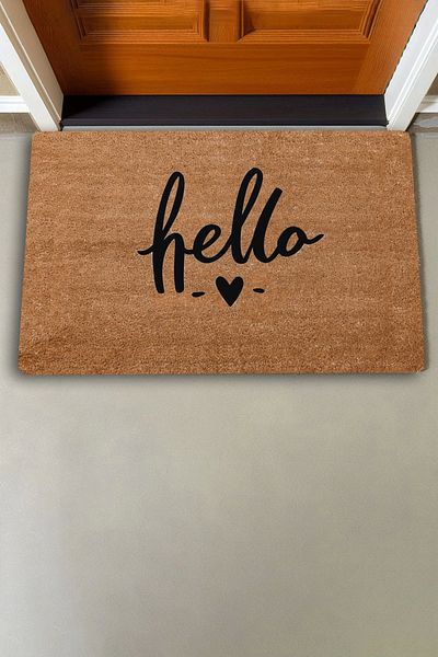 Valerine Life Hello Heart Welcome Welcome Door Mat 45x70cm