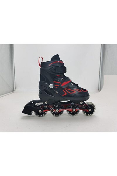 Vadi Red Double Row Aluminum Body, Lighted Silicone Wheel, Adjustable Practice Skates and Bag