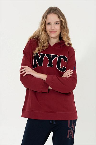 U.S. Polo Assn. Women's Cherry Sweatshirt