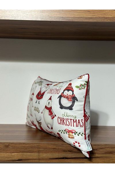 KIRLENTİM H1069 Digital Printed Double Sided Patterned Throw Pillow Cover with Piping Edges