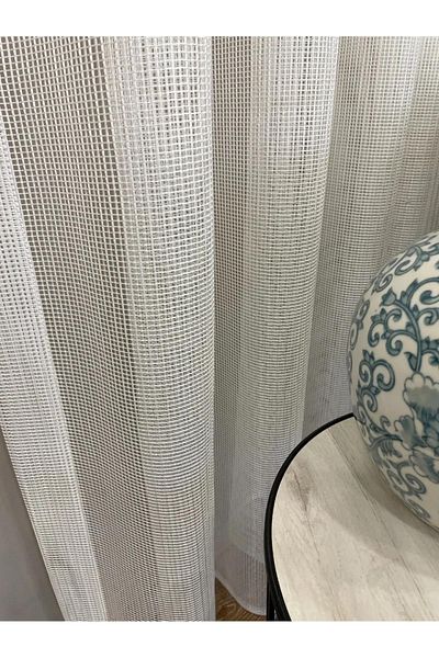 VANESSA PERDE Mat Floor New Mesh Tulle Living Room And Bedroom Tulle Curtain Modern Does Not Want Ironing 1/3 Close Pleated Linen Thread