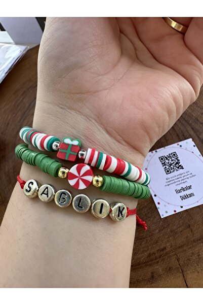 HARİKALAR DÜKKANI مجموعة أساور السنة الجديدة مكونة من 3 قطع