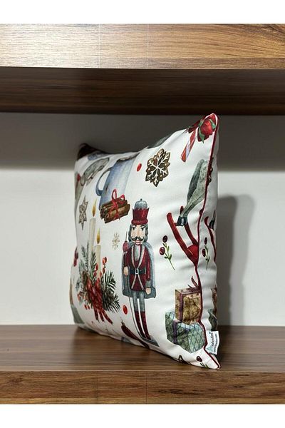 KIRLENTİM H1072 Digital Printed Double Sided Patterned Throw Pillow Cover with Piping Edges