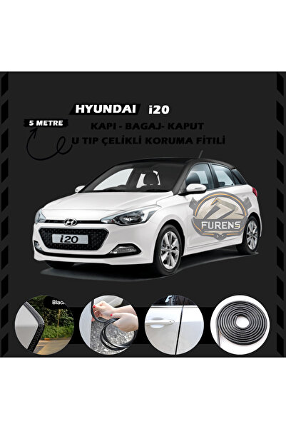 STS Oto Aksesuar Hyundai İ20 Oto Araç Kapı Koruma Fitili 5metre Parlak Siyah ...