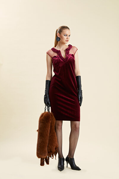 VERDA Tül Detaylı Abiye Elbise