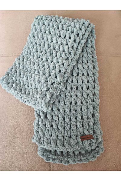 BODUR EMBROIDERY Κασκόλ Puffy 100% Πλεκτό στο χέρι 200 * 22 cm Ορθογραφία