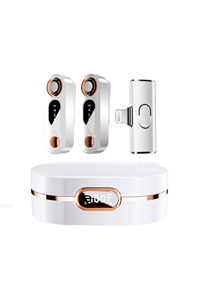 Apera NR40 iPhone Lightning Kablosuz Yaka Mikrofonu Powerbank Dock Şarj Göste...