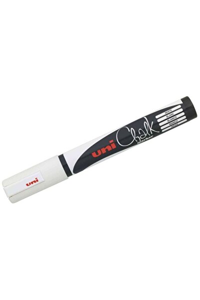 Uni Chalk 1.8-2.5 Mm Yuvarlak Uç Su Bazlı Sıvı Tebeşir Kalemi Beyaz