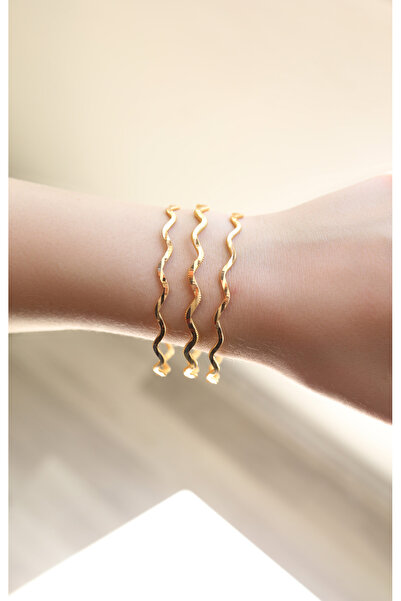 10 Gr 22 Ayar Zikzak Kibrit Çöpü Bilezik, 58-60-62-64-66-68 Beden