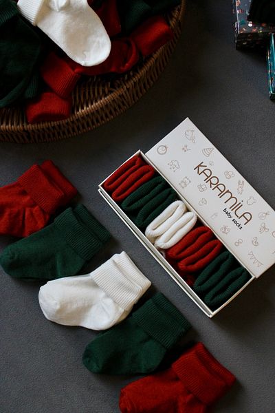 KARAMİLA Set of 5 Bamboo Baby Socks - New Year's Special Boxed New Year's Special Collection