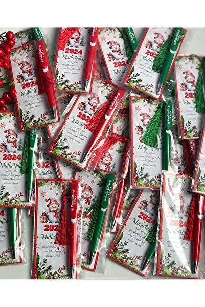 forevers Hediyelik Yılbaşı Kalem ve Kitap Ayracı (20 Adet)