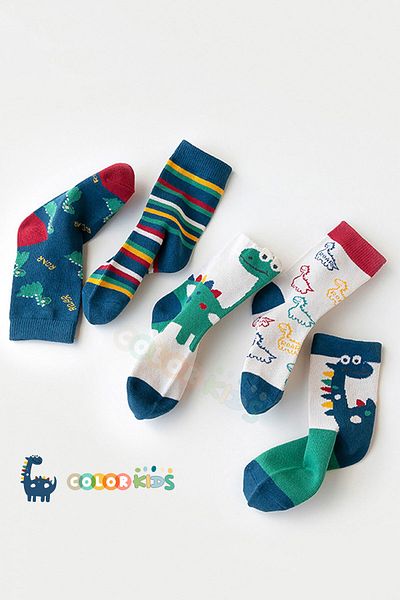 Color Socks Sada 5 párů dětských ponožek Dinosaur (Comfort Kids)