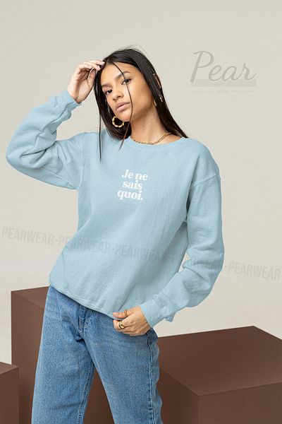 Pear Wear Hanorac oversize cu 3 fire ridicate pentru femei Je Ne Sais Quoi
