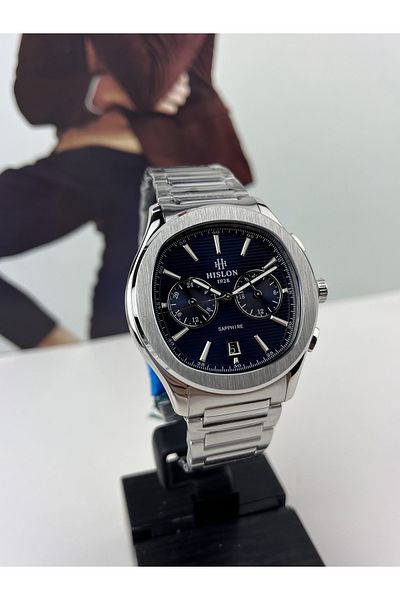 Hislon STEEL MEN'S WRISTWATCH DAMAT MODEL 5 ATM WATERPROOF