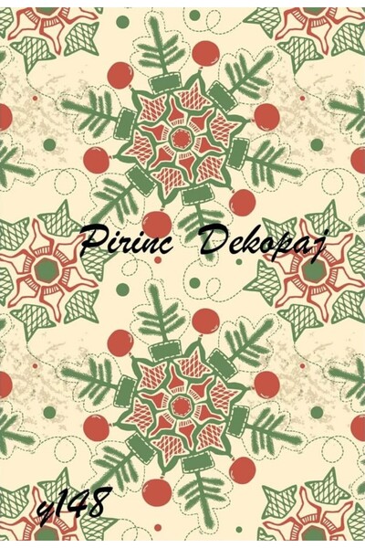 LİNEART ورق ديكوباج نحاسي بنمط عيد الميلاد رقم: YILBAŞ148- 29X42 سم