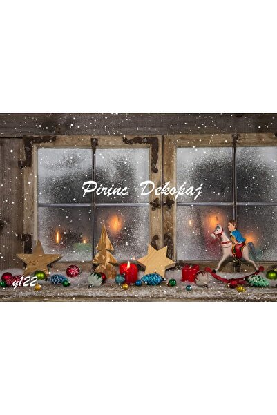 LİNEART ورق ديكوباج نحاسي بنمط عيد الميلاد رقم: YILBAŞ122 - 29X42 سم