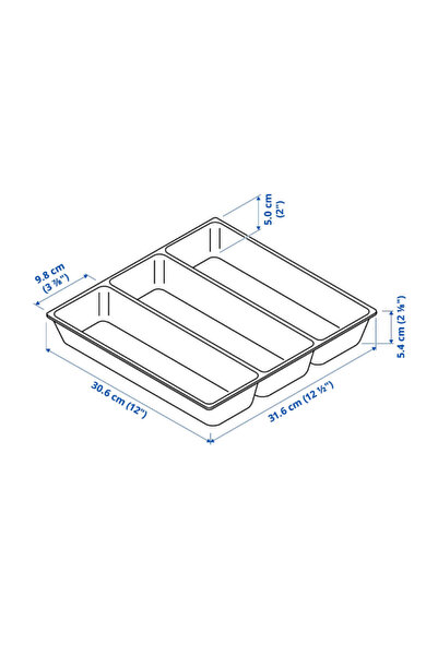 IKEA UPPDATERA Çekmece Düzenleyici, Beyaz, 32X31 Cm- Kaşıklık