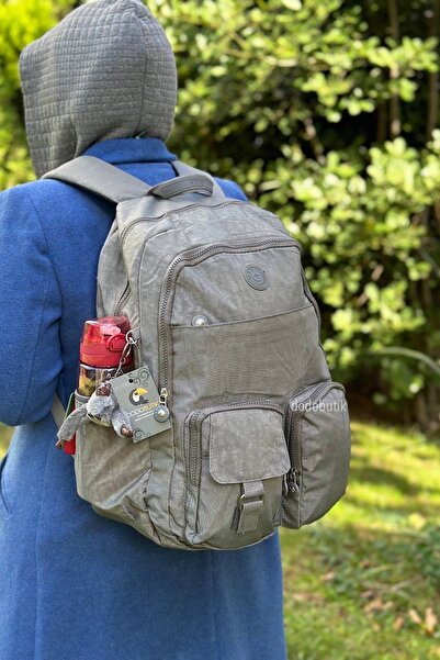 DodoButik حقيبة ظهر رمادية مقاومة للماء من كلينكير