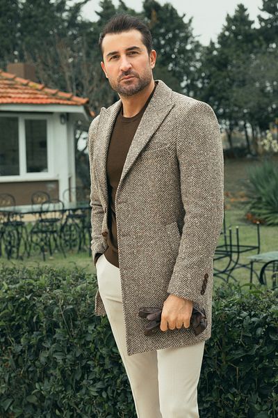 Beige coat discount men