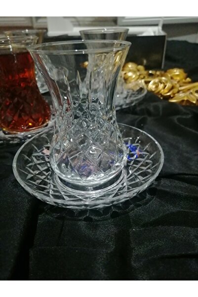 inga desing Kesme Dekorlu çay bardağı seti keyif dekor ( 12 parça 6 adet bard...