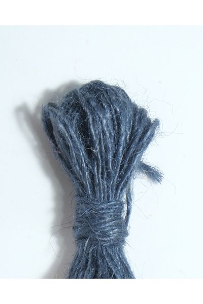 Eskişehir hobi sanat 10 Meters Dark Blue Color Unwaxed Jute Rope 1.3 Mm Thickness Whip Yarn Hemp Rope