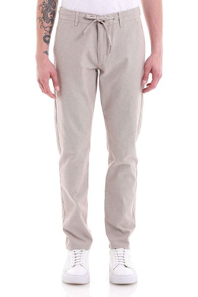 Hatemoğlu Beige Dynamic Fit Straight Cotton Side Pocket Canvas Trousers