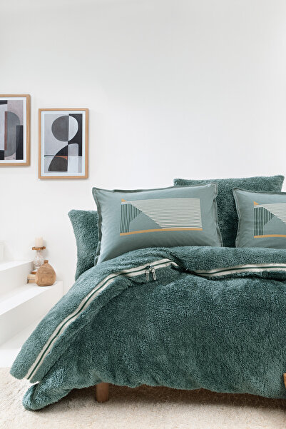 Yataş Coverme Dasha Çift Kişilik Battaniye Nevresim Takımı - Petrol