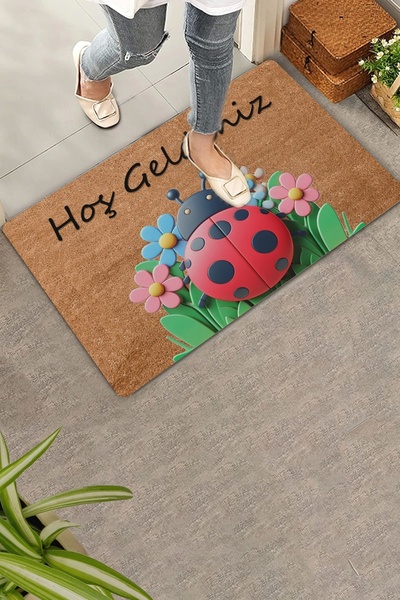 Valerine Life Ladybug and Daisy Welcome Door Mat 45x70cm