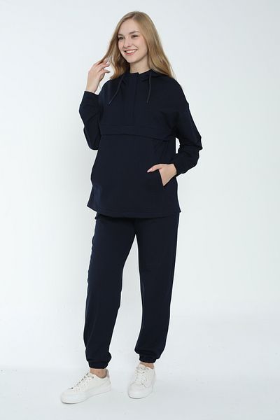 Miss Dünya Lissa Hooded Sweatshirt Suitable for Breastfeeding Maternity and Maternity Tracksuit Set