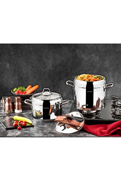 Evimsaray Zümrüt Klasik Düdüklü Tencere Seti Bakır