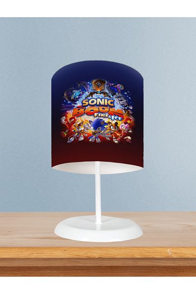 BAMBAŞKA MODA Baby and Children's Room Sonic Boom Patterned Lampshade